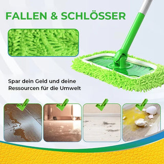 Sakerplus® Ersatz-Wischbezüge aus Chenille für die Bodenreinigung