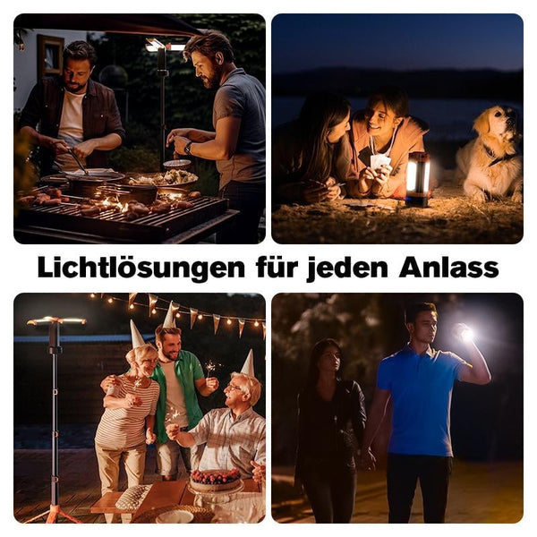 Sakerplus® Verbesserte tragbare Campingleuchte mit Halterung