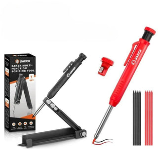 Sakerplus® Multifunktionales Anreißwerkzeug DIY Anreißlehre mit Tieflochstift