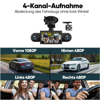 Sakerplus® 4-Kanal-FHD-Dashcam