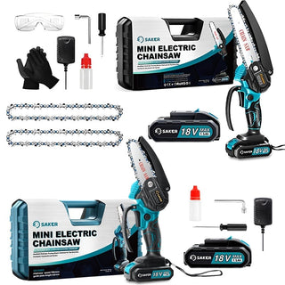 Sakerplus® 4/6 Zoll Mini Kettensäge Akku Einhandsäge