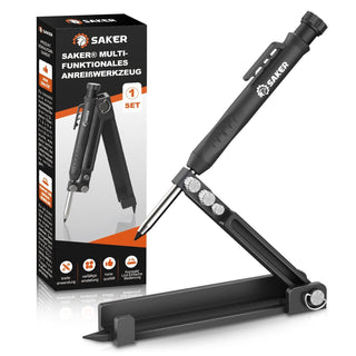 Sakerplus® Multifunktionales Anreißwerkzeug DIY Anreißlehre mit Tieflochstift