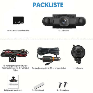 Sakerplus® 4-Kanal-FHD-Dashcam