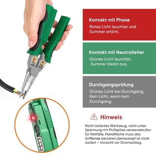 Sakerplus® 8-in-1 Abisolierzange mit Spannungsprüfer