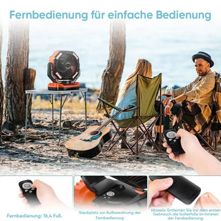 Sakerplus® Wiederaufladbarer Campingventilator