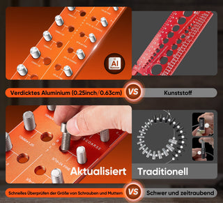 Sakerplus® Gewindeprüfer für Schrauben und Muttern
