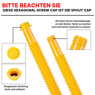 Sakerplus® Benzinkanister-Auslauf-Ersatz Mit Flexibler Anti-Verschütt-Düse