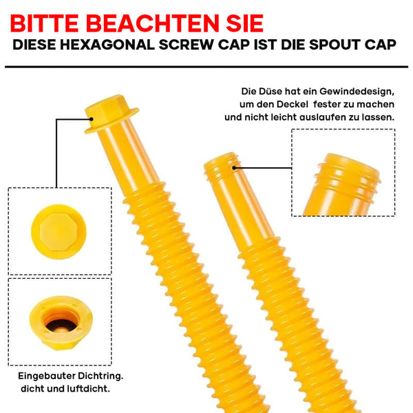 Sakerplus® Benzinkanister-Auslauf-Ersatz Mit Flexibler Anti-Verschütt-Düse