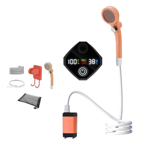 Sakerplus® Tragbare, wiederaufladbare Camping-Duschpumpe