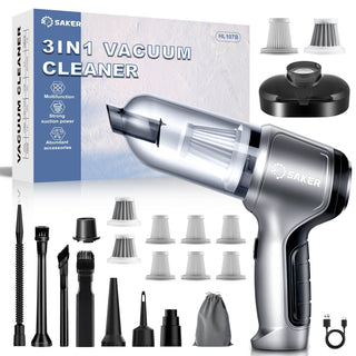 Sakerplus® 3-in-1 Verbesserter Kabelloser Mini-Handstaubsauger