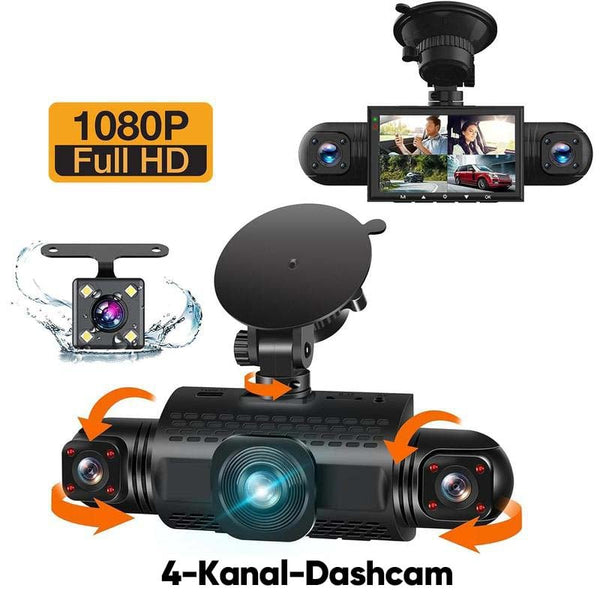 Sakerplus® 4-Kanal-FHD-Dashcam