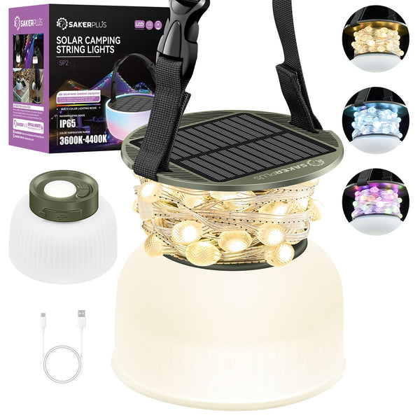 Sakerplus® Multifarbiges Camping Lichtband