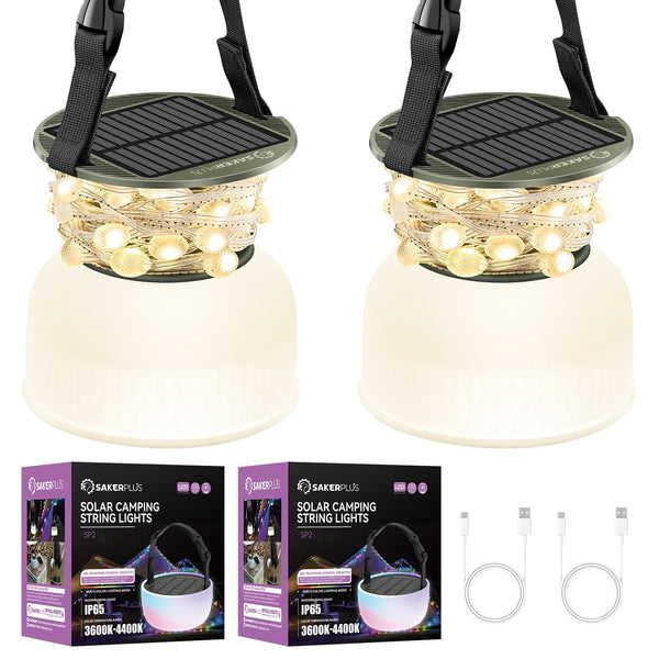 Sakerplus® Multifarbiges Camping Lichtband