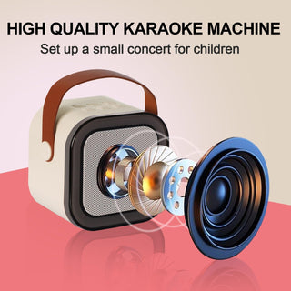 Sakerplus® Mini-Karaoke-Maschine mit 2 drahtlosen Mikrofonen