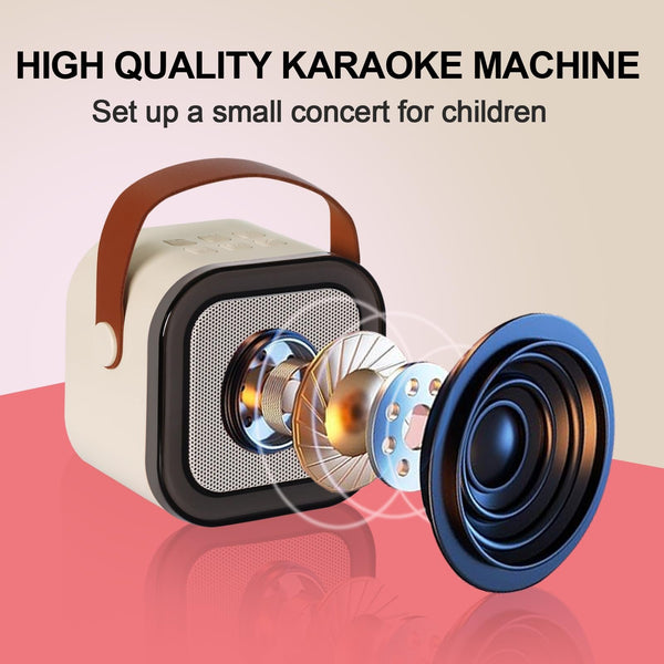 Sakerplus® Mini-Karaoke-Maschine mit 2 drahtlosen Mikrofonen