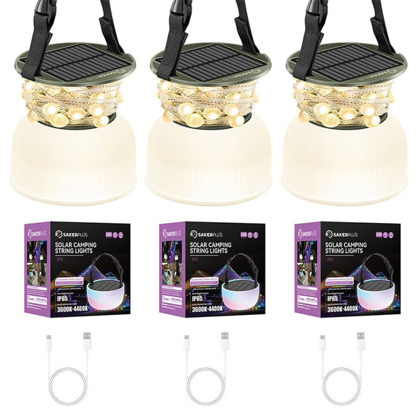 Sakerplus® Multifarbiges Camping Lichtband