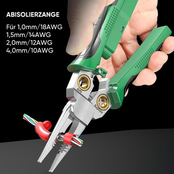 Sakerplus® 8-in-1 Abisolierzange mit Spannungsprüfer