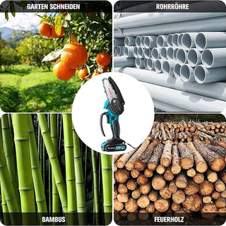 Sakerplus® 4/6 Zoll Mini Kettensäge Akku Einhandsäge