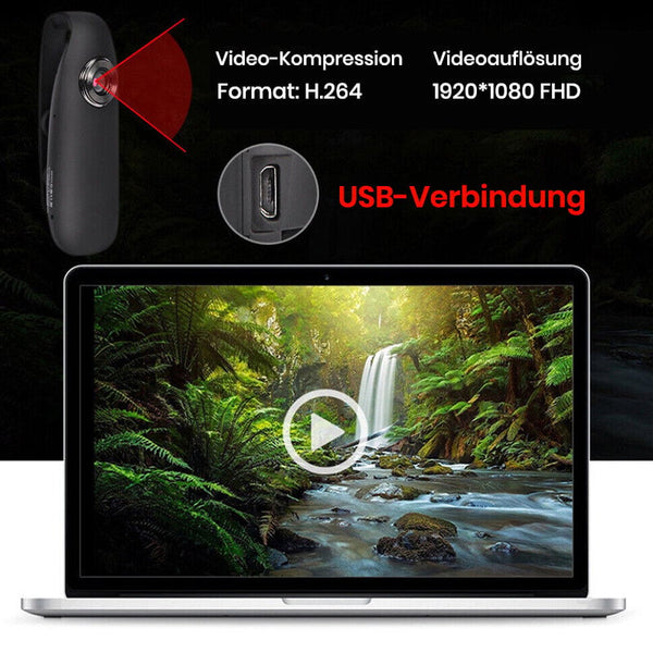 Sakerplus® Mini-Kamera 1080P Video