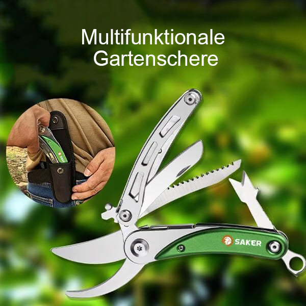 Sakerplus® Gartenschere, faltbar, multifunktional