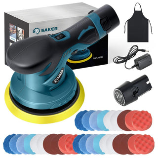 Sakerplus® 12V Akku Auto Exzenterschleifer Poliermaschine Set
