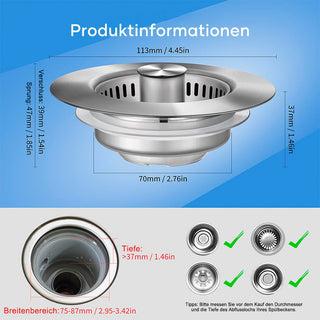 Sakerplus® Bodenablauffilter aus Edelstahl