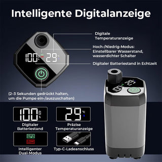 Sakerplus® Tragbare, wiederaufladbare Camping-Duschpumpe