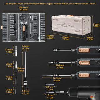 Sakerplus® 180-in-1 Präzisions-Elektroschraubendreher-Set