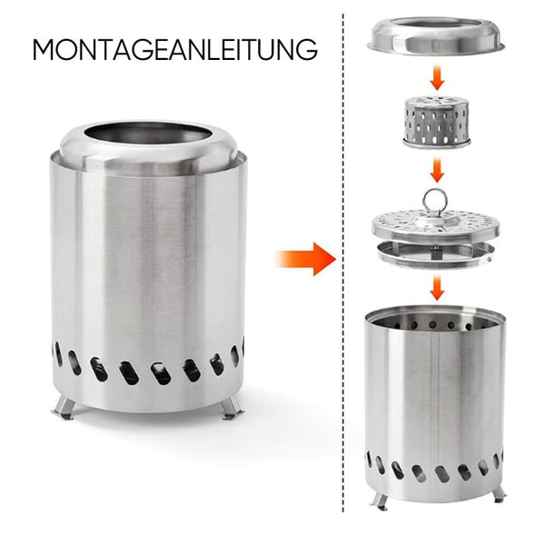 Sakerplus® Tragbare rauchfreie Tischfeuerstelle