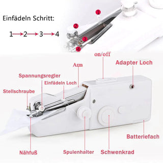 Sakerplus® Tragbare Mini Handnähmaschine