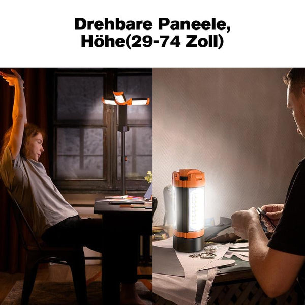 Sakerplus® Verbesserte tragbare Campingleuchte mit Halterung