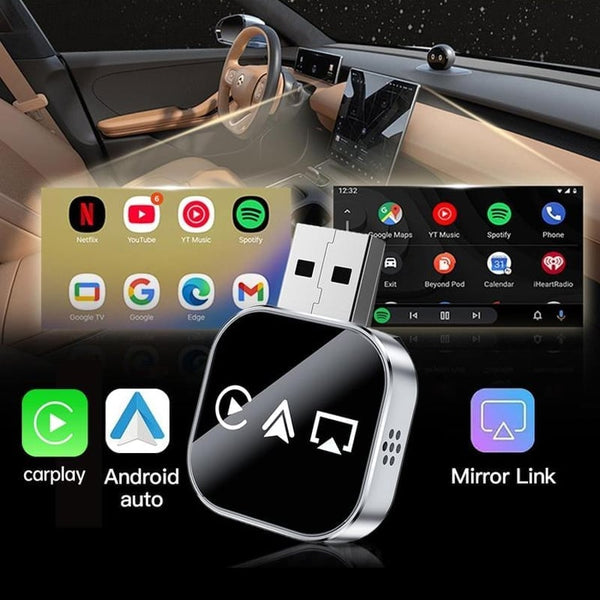 Sakerplus® Wireless CarPlay Android Auto Adapter