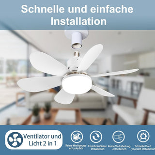 Sakerplus® Deckenventilator mit Licht