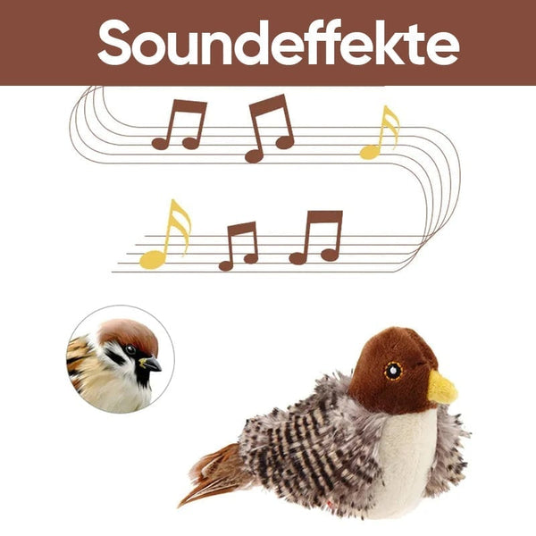 Sakerplus® Simulierter zwitschernder Vogel - Katzenspielzeug