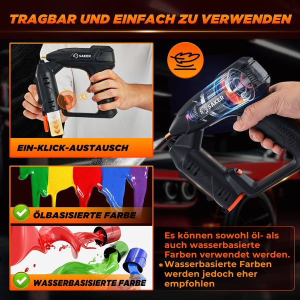 Sakerplus® Kabelloser Elektrischer Farbspriter