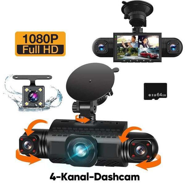 Sakerplus® 4-Kanal-FHD-Dashcam
