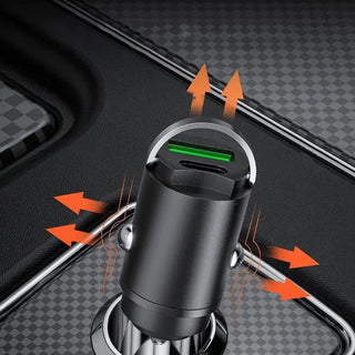 Sakerplus® Metall-Ziehring Schnellladegerät Fürs Auto (Unsichtbares Design)