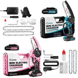 Sakerplus® 4/6 Zoll Mini Kettensäge Akku Einhandsäge