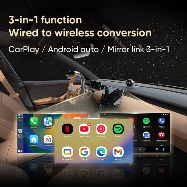 Sakerplus® Wireless CarPlay Android Auto Adapter
