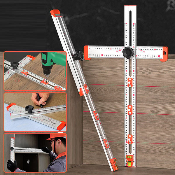 Sakerplus® 4-IN-1 Bohrer-Positionierungslineal
