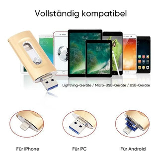 Sakerplus® 3-in-1 Tragbarer Hochgeschwindigkeits USB 3.0 Speicher