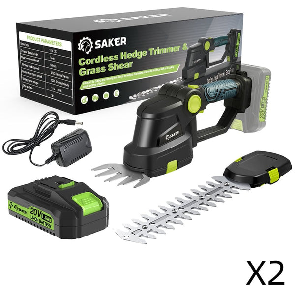 Sakerplus® 2-in-1-Gras- und Heckenschere mit Akku