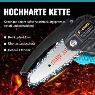 Sakerplus® 4/6 Zoll Mini Kettensäge Akku Einhandsäge