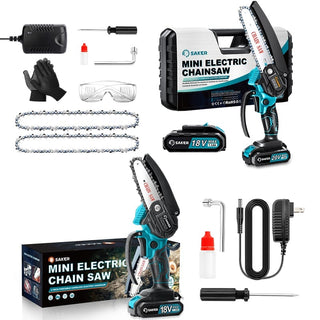 Sakerplus® 4/6 Zoll Mini Kettensäge Akku Einhandsäge