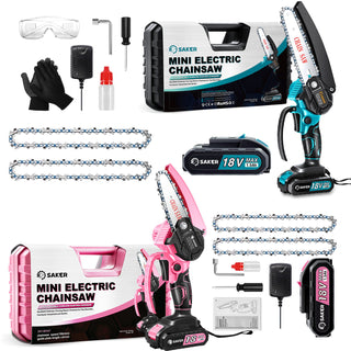 Sakerplus® 4/6 Zoll Mini Kettensäge Akku Einhandsäge