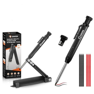 Sakerplus® Multifunktionales Anreißwerkzeug DIY Anreißlehre mit Tieflochstift