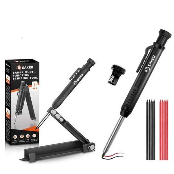 Sakerplus® Multifunktionales Anreißwerkzeug DIY Anreißlehre mit Tieflochstift