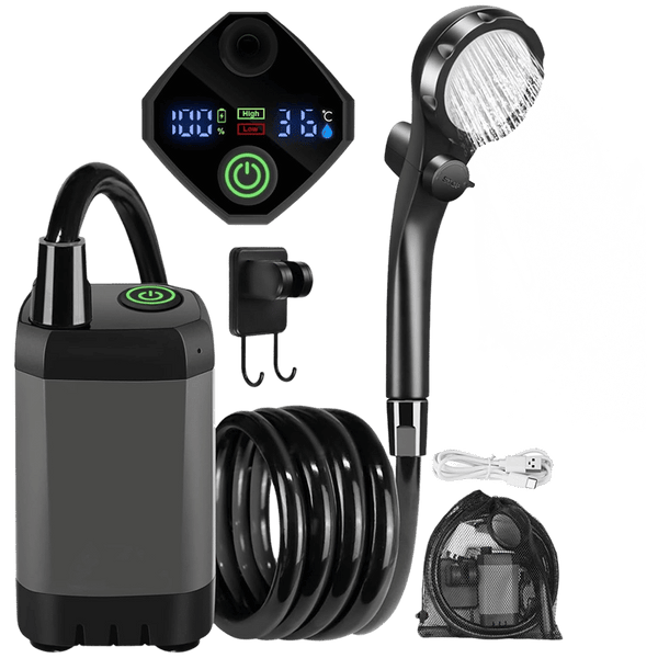 Sakerplus® Tragbare, wiederaufladbare Camping-Duschpumpe