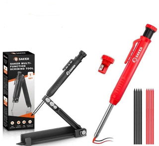 Sakerplus® Multifunktionales Anreißwerkzeug DIY Anreißlehre mit Tieflochstift