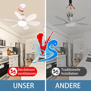 Sakerplus® Deckenventilator mit Licht